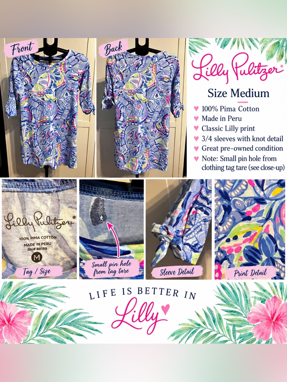 🌸 Lilly Pulitzer Preston Dress in "Pinch Pinch" 🌸